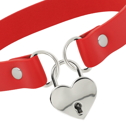 Colar Vermelho com Coração e Chave | Coquette Chic Desire