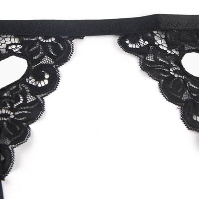 Conjunto preto de 3 peças com cinta‑liga | Subblime