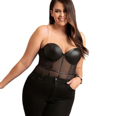 Body com suspensões de corrente preto | Subblime