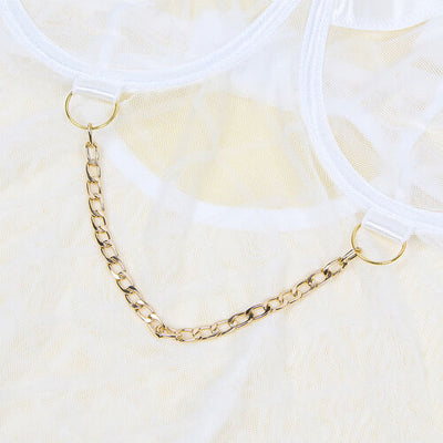 Body branco com correntes | Subblime