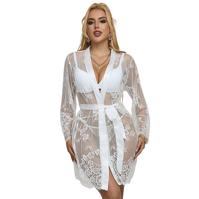 Camisola de noite manga comprida Branco | Subblime