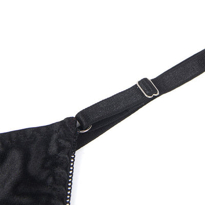 Conjunto preto com laço ajustável | Subblime
