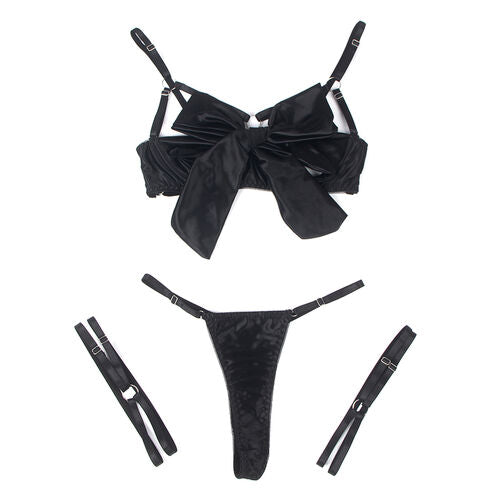 Conjunto preto com laço ajustável | Subblime