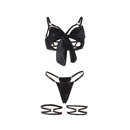 Conjunto preto com laço ajustável | Subblime