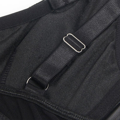 Conjunto bondage preto com ligas | Subblime