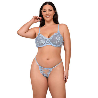 Conjunto azul com bordados | Subblime