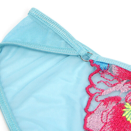 Conjunto rosa com bordados florais | Subblime