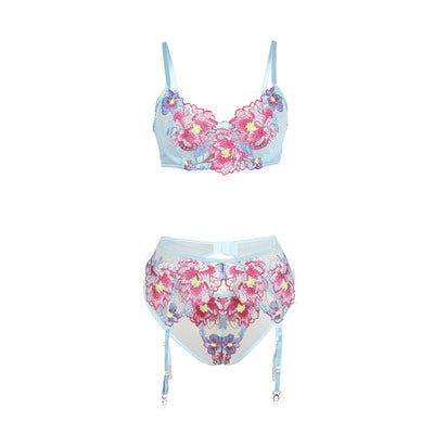 Conjunto rosa com bordados florais | Subblime