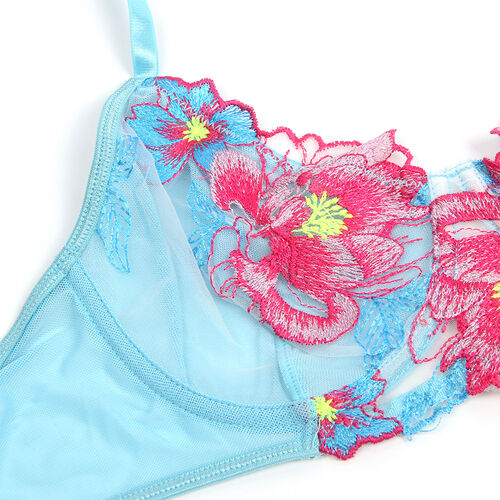 Conjunto rosa com bordados florais | Subblime