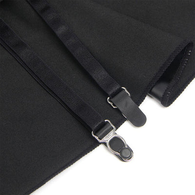 Vestido de couro preto com renda | Subblime