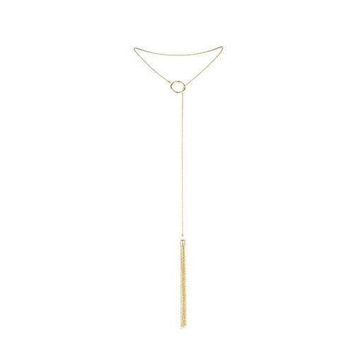 Colar de Metal Dourado com Franjas | Bijoux