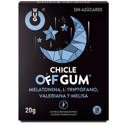 WUG GUM - OFF Chicle (Valeriana, Triptófano, Melisa e Melatonina) (10 unid.)
